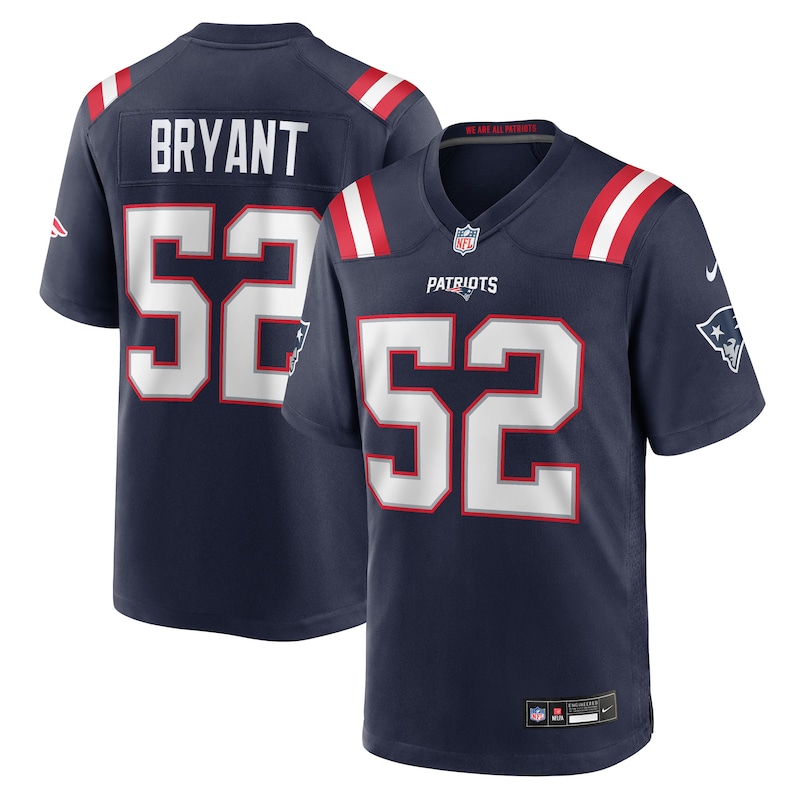 None Marcus Bryant NE Patriots Sleek Professional Jersey for NFL Fans