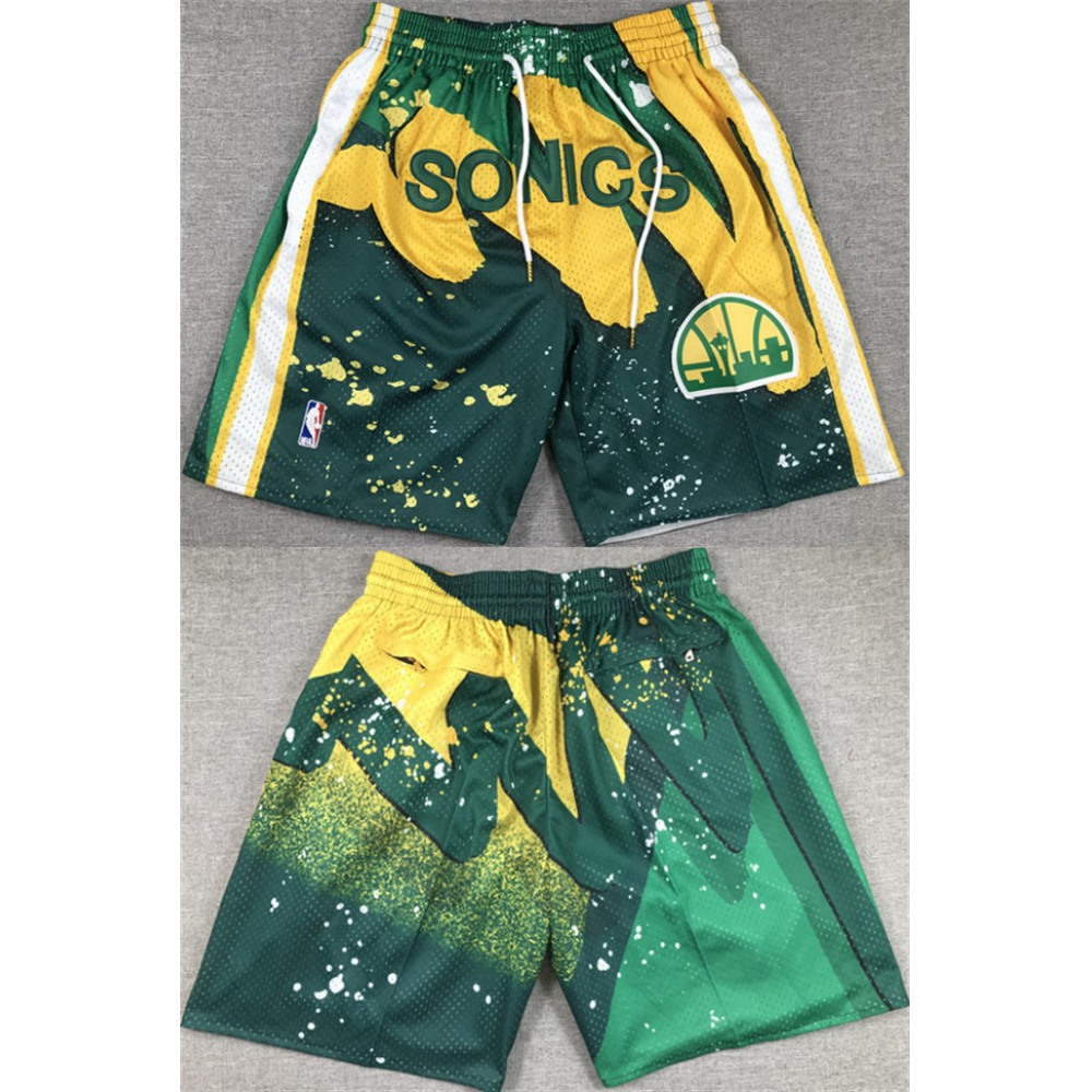 Men's Oklahoma City Thunder Green SuperSonics Shorts (Run Small)