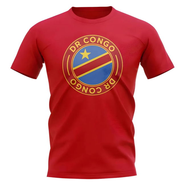 Championship Top-Tier Dr Congo Football Badge T-Shirt (Red)