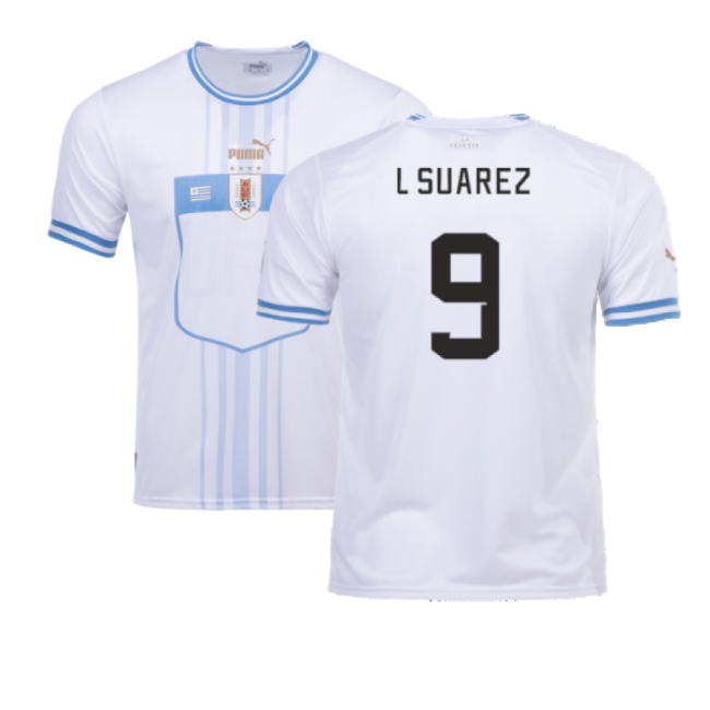 2022-2023 Uruguay Away Jersey Official (L Suarez 9)