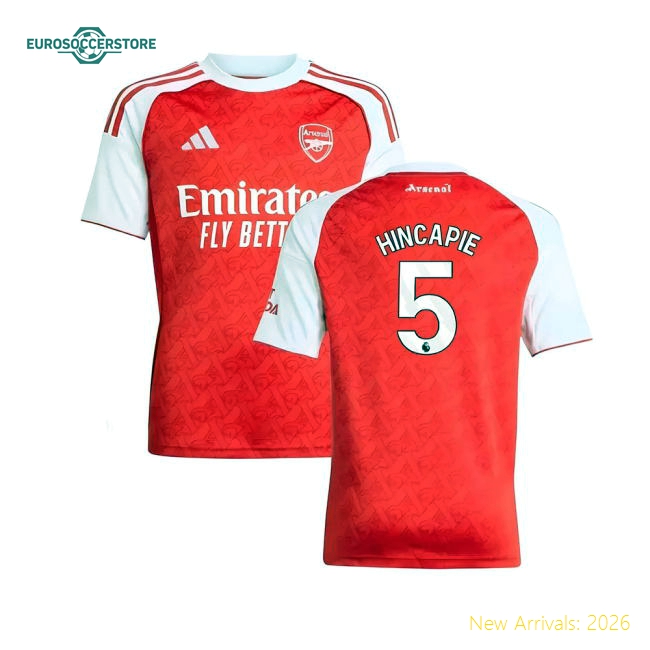 2025-2026 Arsenal Kids Safe Hincapie Jersey Climacool Machine-washable