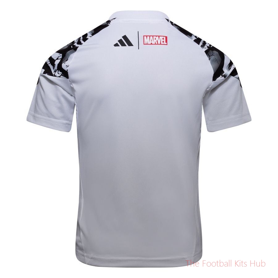 Real Madrid X Marvel Training T-Shirt Tiro 25 - White/Bold Gold Kids