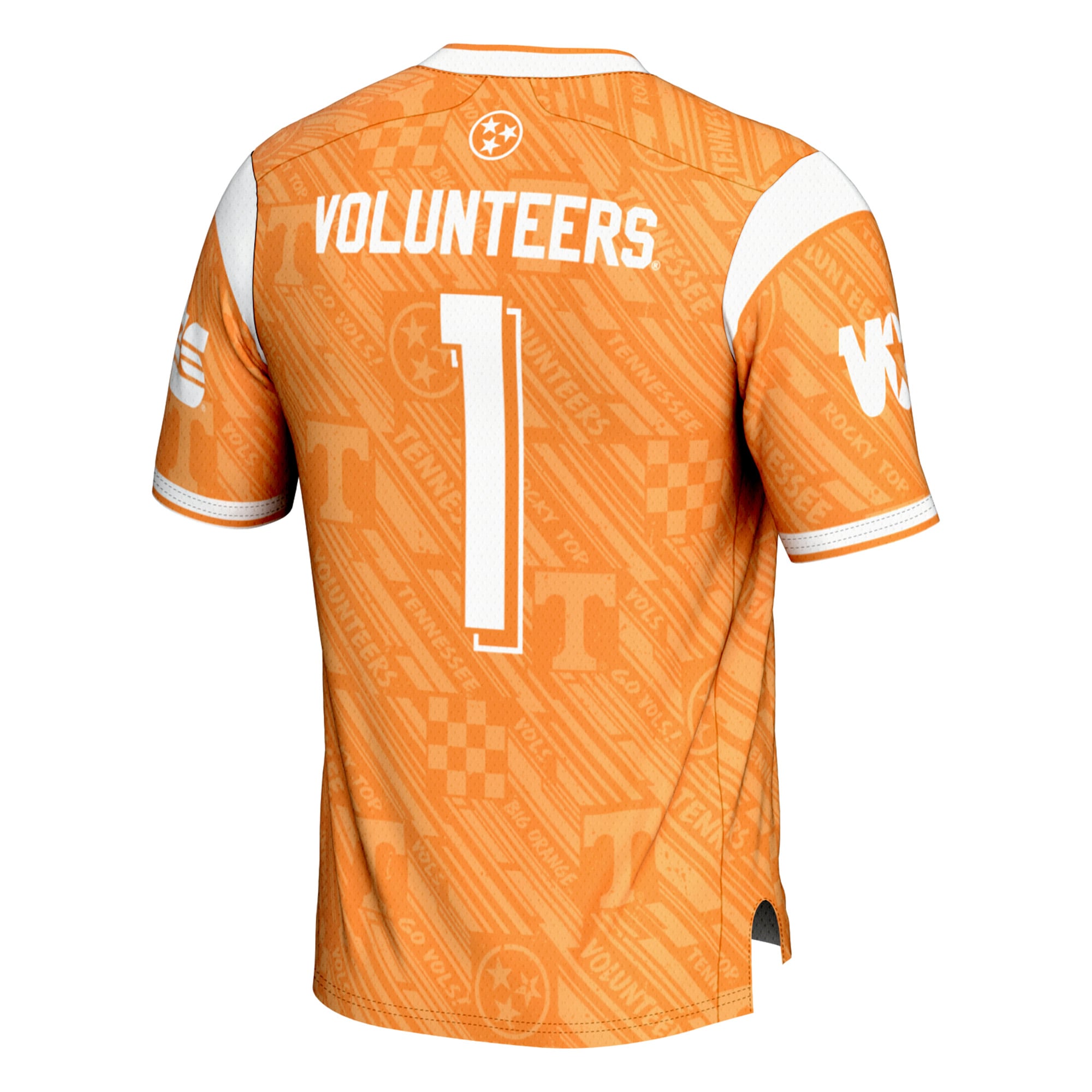 Youth #1 Tennessee Orange Tennessee Volunteers Highlight Print Football Fashion Jersey