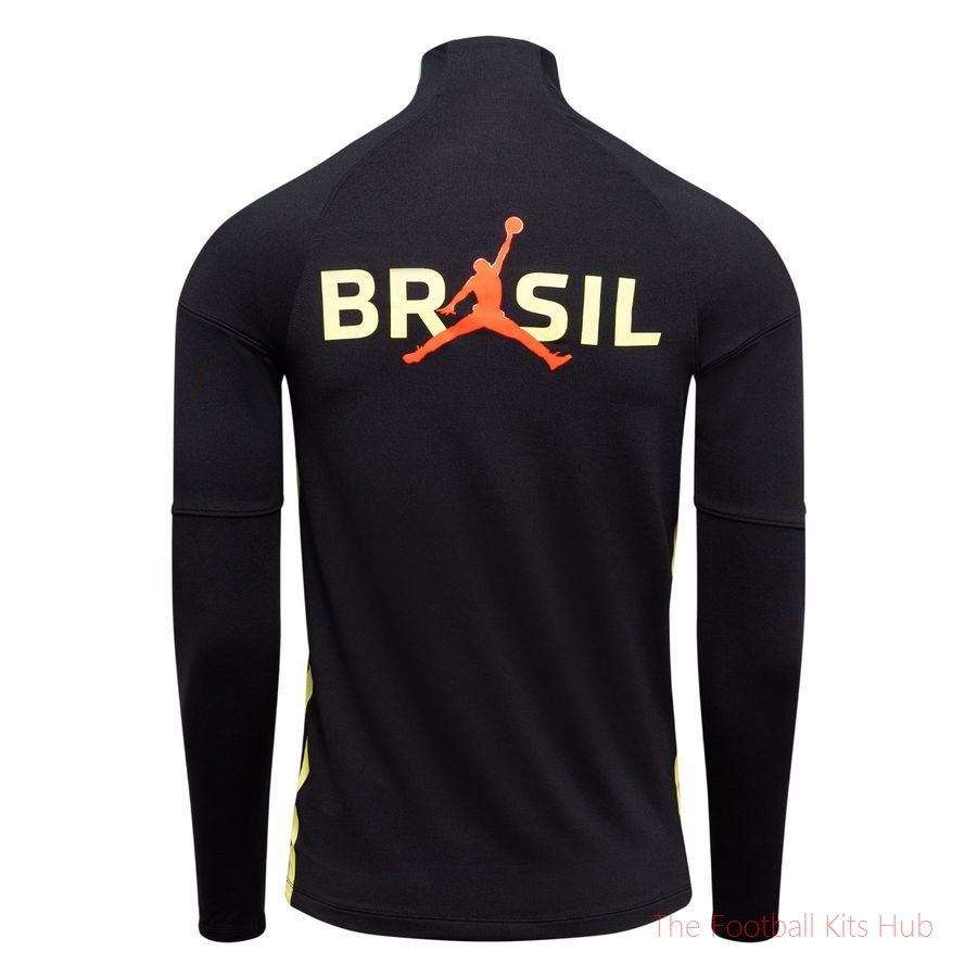 Brazil X Jordan Training Shirt Dri-FIT Strike Drill World Cup 2026 - Black/Yellow