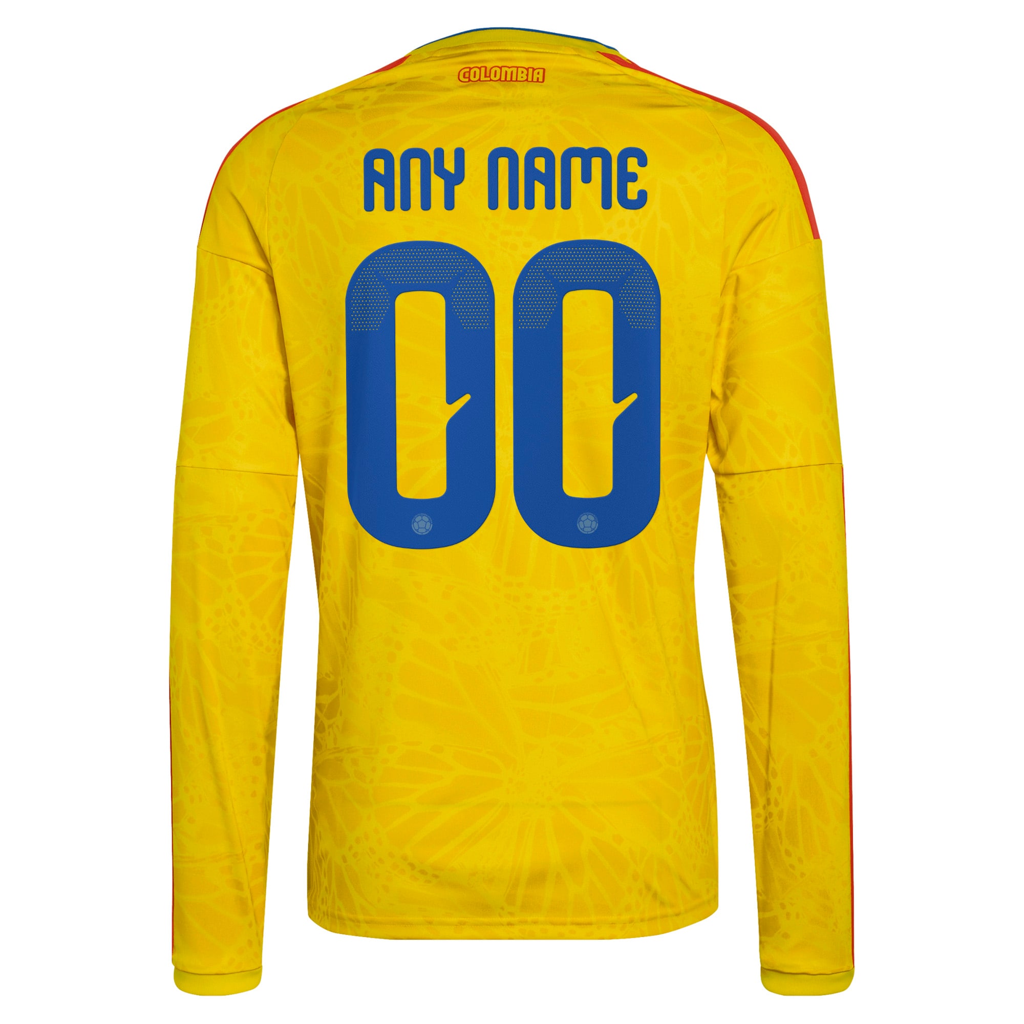 [SJH] Colombia National Team 2026 Home Replica Long Sleeve Custom Jersey - Yellow