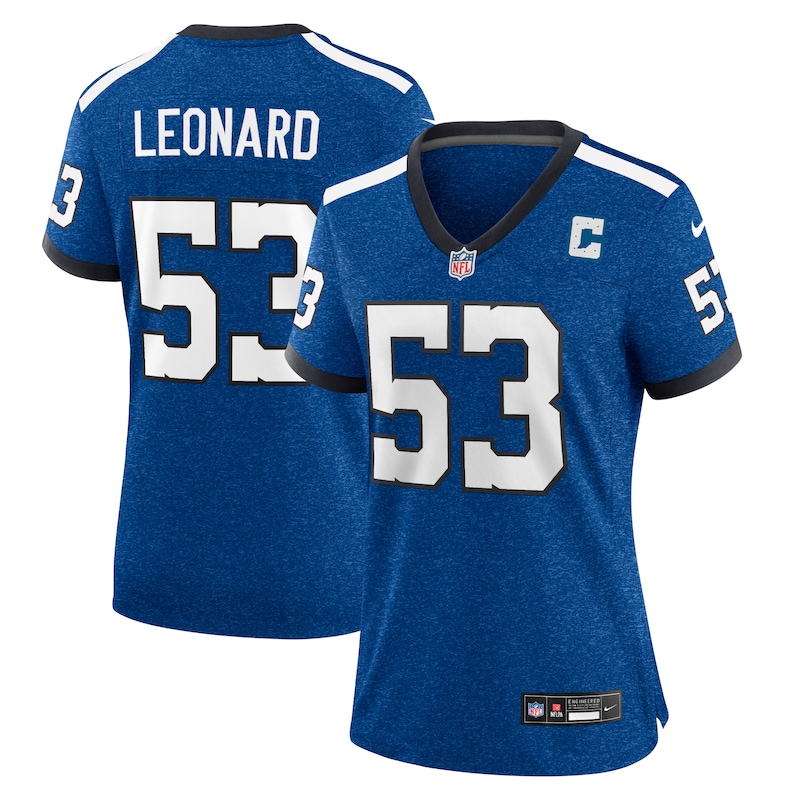 None Shaquille Leonard IND Colts Authentic Game Jersey Football Appare