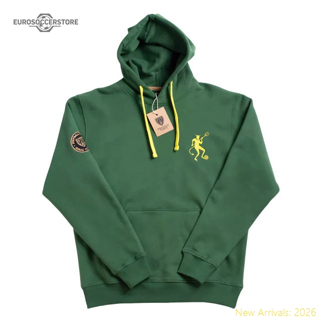 Devilish Manchester Retro Football Hoodie (Green) Supporter Version