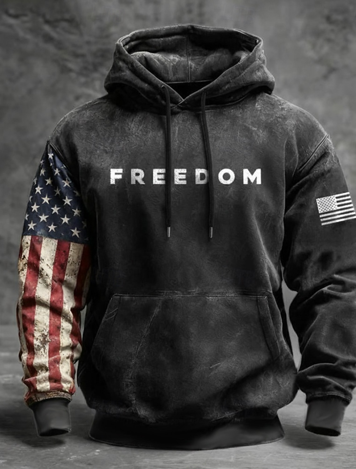 US America 250 Year Anniversary Men's American Flag Freedom Hoodie