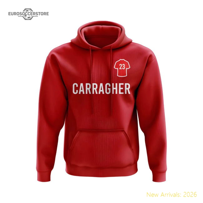 Liverpool Football Club Jamie Carragher Number Hoody (Red) Scarlet