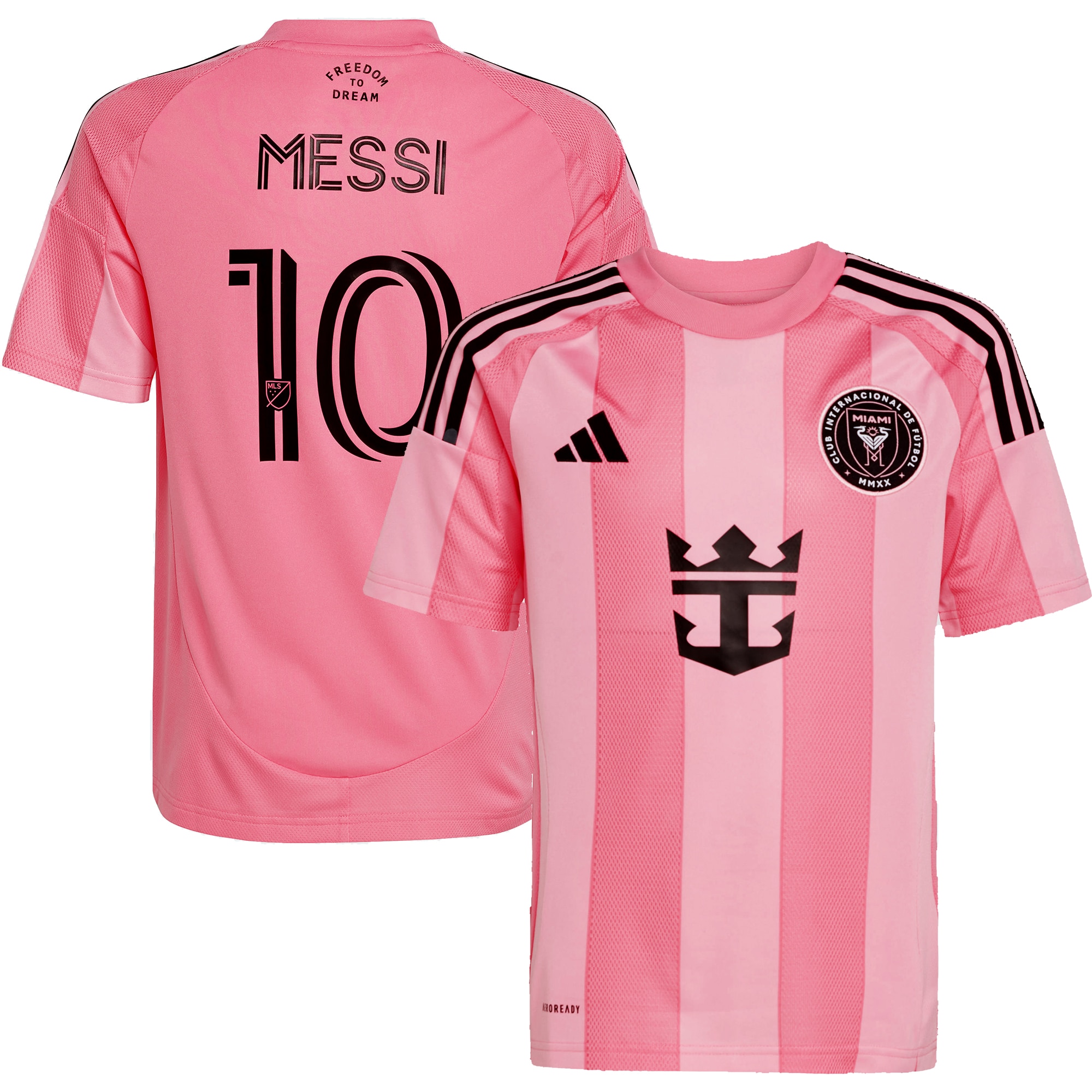 [LK] Lionel Messi #10 Inter Miami CF Youth 2025 Euforia Replica Player Jersey - Light Pink