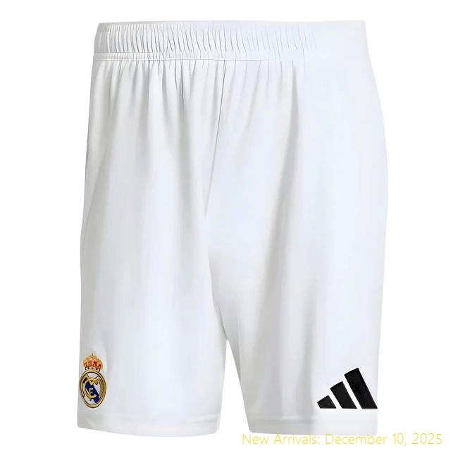 2024-2025 Real Madrid Home Shorts - Official Kit - White Color