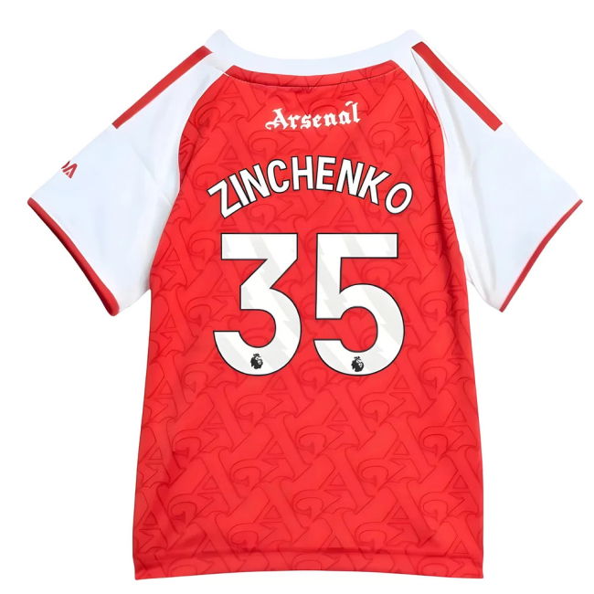 Baby Zinchenko 35 Updated Arsenal Home Team Kit 2025-2026 (1)