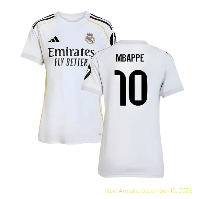 2025-2026 Real Madrid Home Shirt - Genuine Soccer (Mbappe 10) -...