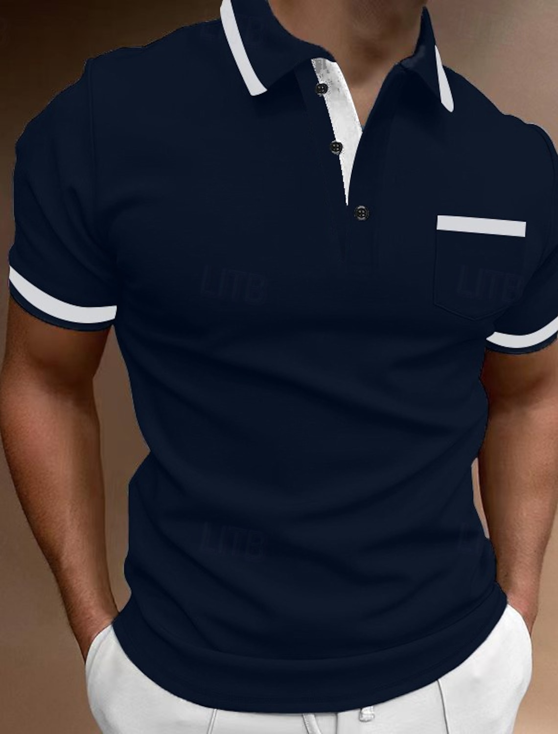 Men's Polo Shirts Golf Shirt Casual Sports Lapel Short Sleeve Fashion