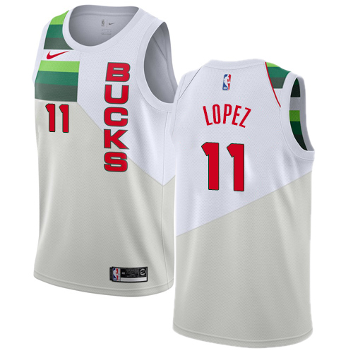 Bucks White Milwaukee Bucks #11 Nike Jersey - Budget-Friendly