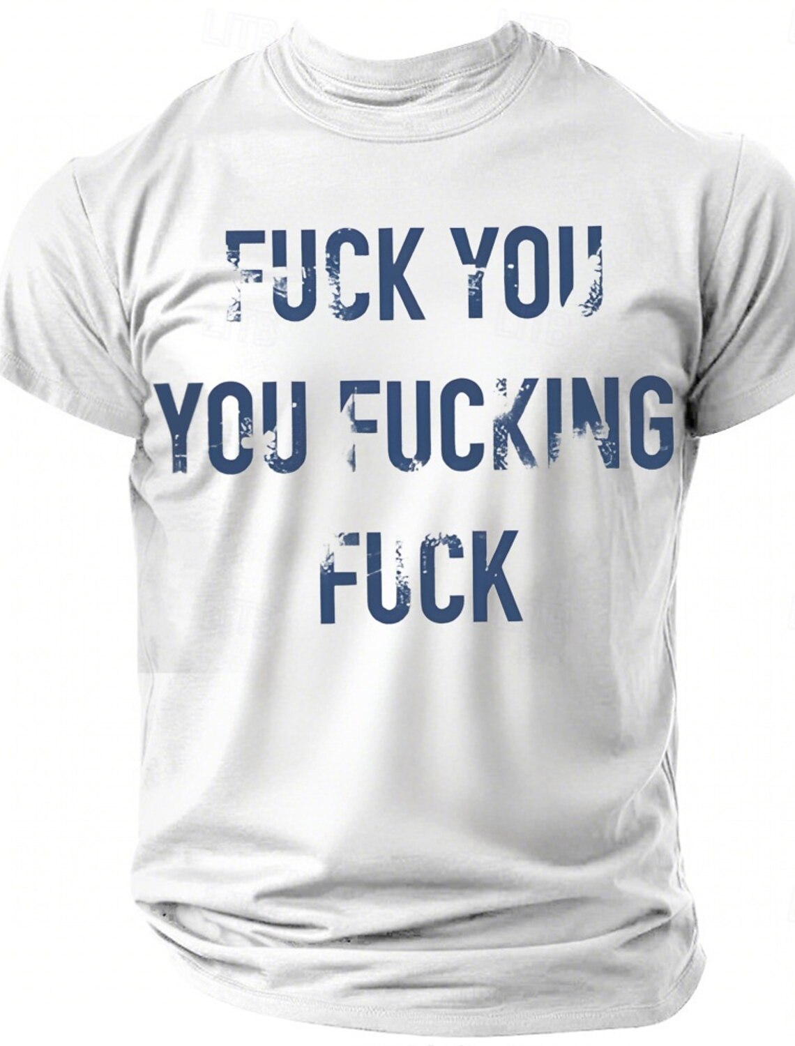 Vintage Washed Cotton Blend T Shirt Shut Up Liver Youre Fine