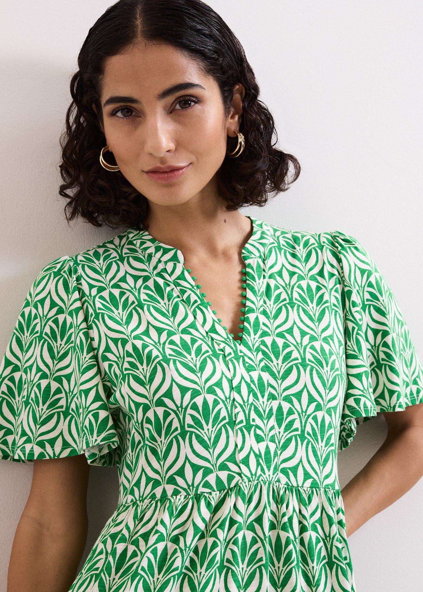 Shakira Printed Jersey Midiaxi Dress