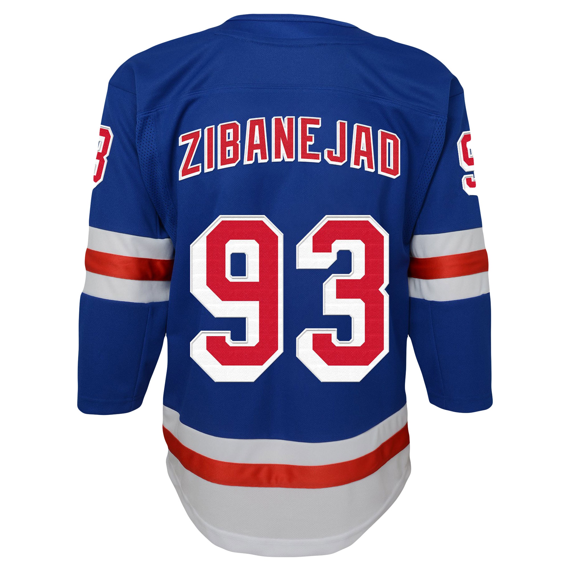[LK] Mika Zibanejad New York Rangers Youth Home Premier Player Jersey - Blue