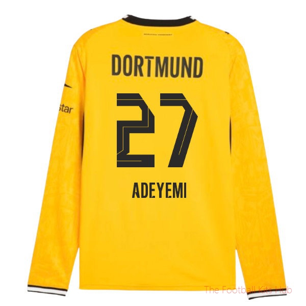 Borussia Dortmund 2026-2027 Long Sleeve Home Shirt (Adeyemi 27)