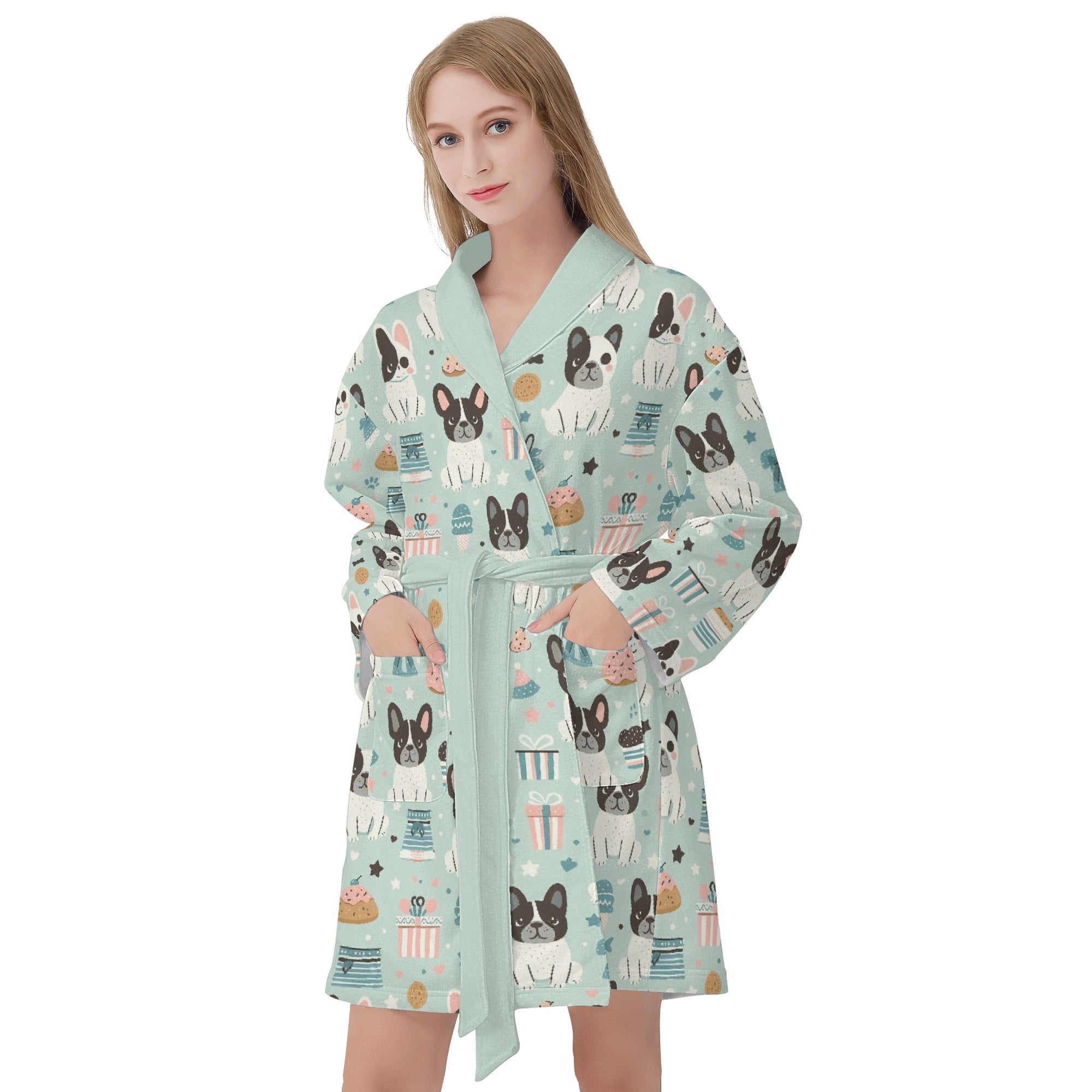 Willow - Frenchie Women Bathrobe Outdoor Use | Non-slip Design