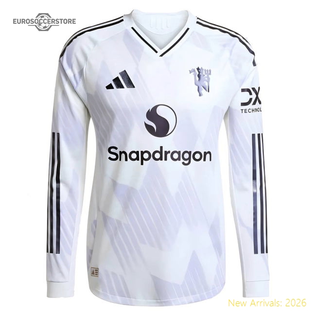 Premium 2025-2026 Man Utd Authentic Long Sleeve Away Shirt - Premium
