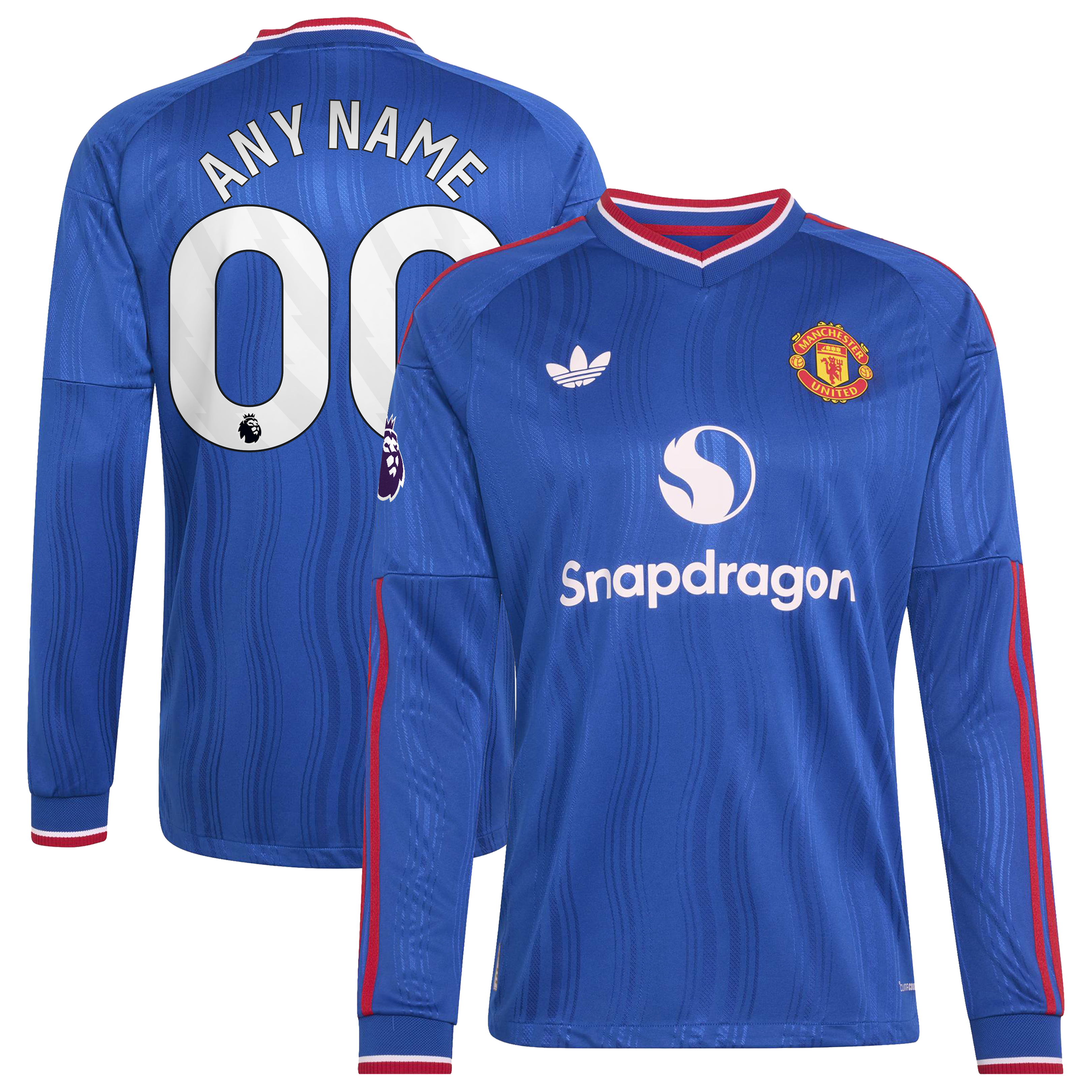 [SJH] Manchester United 2026/27 Away On-Field Authentic Custom Long Sleeve Jersey - Royal