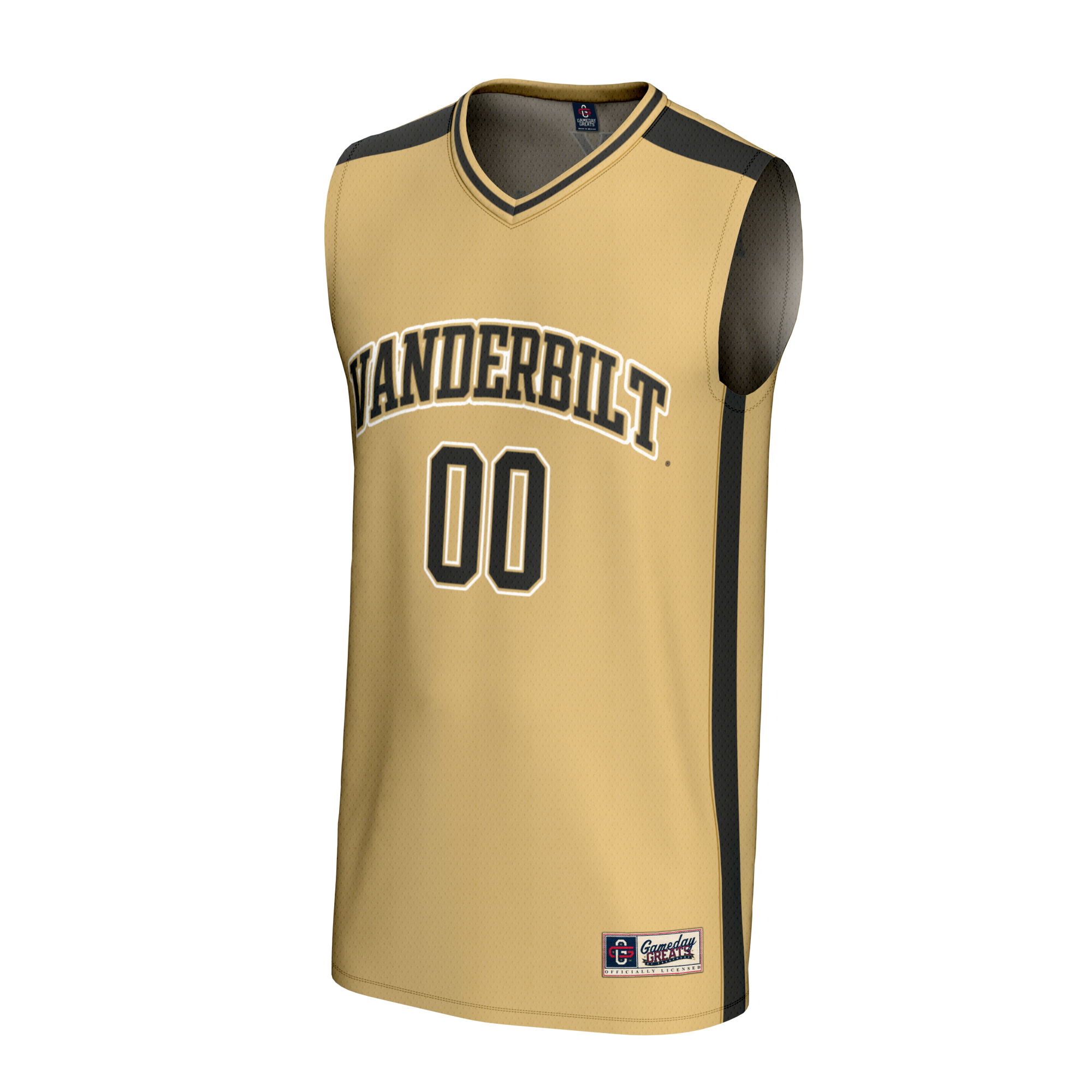 [NJP] Vanderbilt Commodores GameDay Greats Youth NIL Pick-A-Player Lightweight Men's Basketball Fashion Jersey - Gold