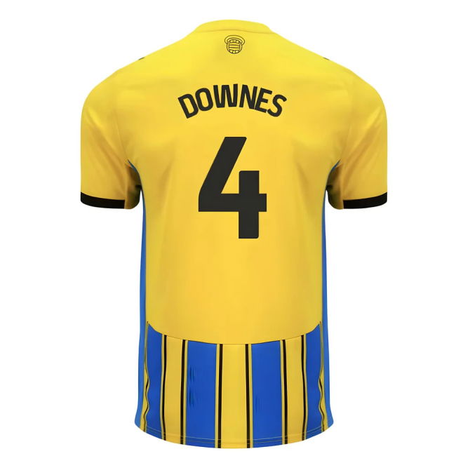 Southampton Southampton Away Shirt Kids Downes #4 Authentic Design...