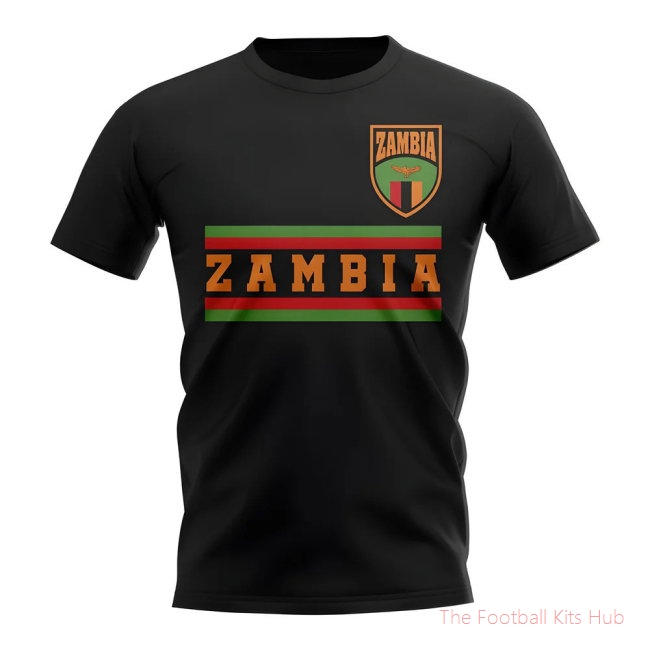 Zambia Core Football Country T-Shirt (Black)