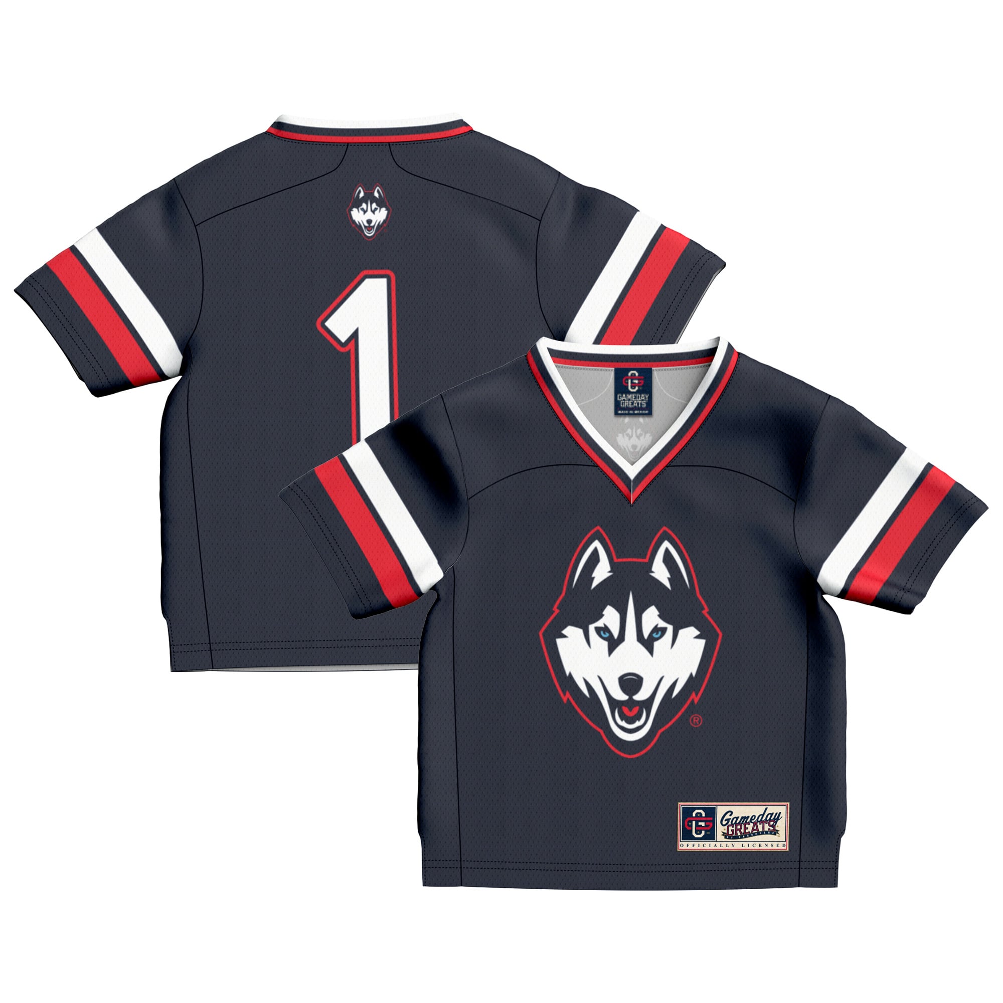 #1 UConn Huskies GameDay Greats Infant Lightweight Collegiate Football Fashion Jersey - Navy