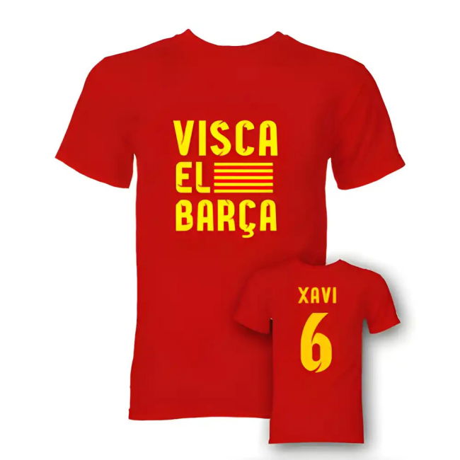 Xavi Visca El Barca Hero T-Shirt (Red) Jersey - Fan - Stadium- Smart