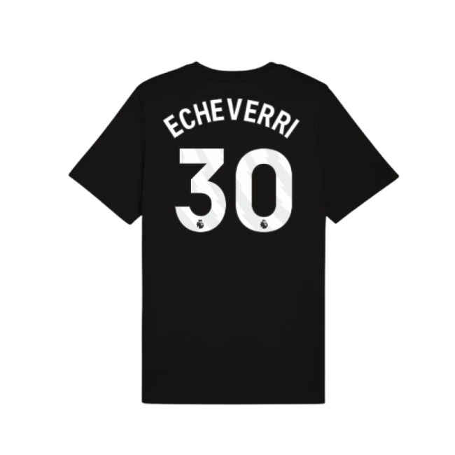 2025-2026 City Man Ftbless Tee (Black) (Echeverri 30) Fan Edition