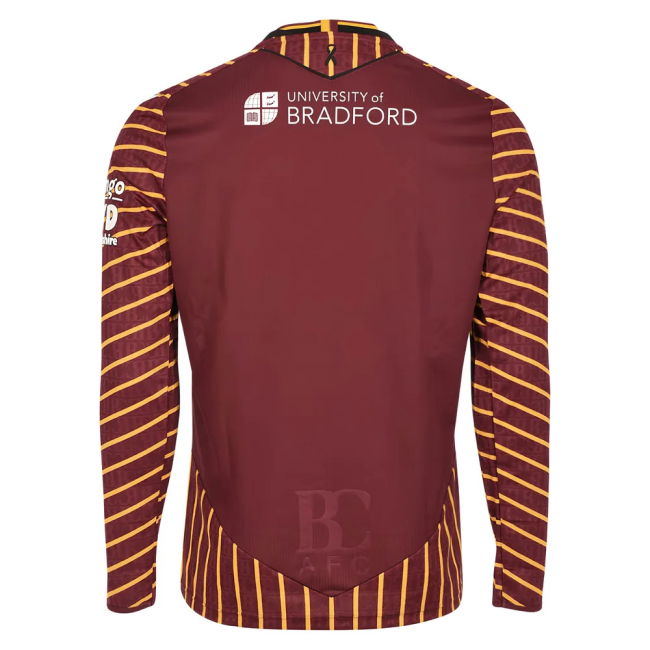 Authorized 2025-2026 Bradford City Home Shirt Long Sleeve