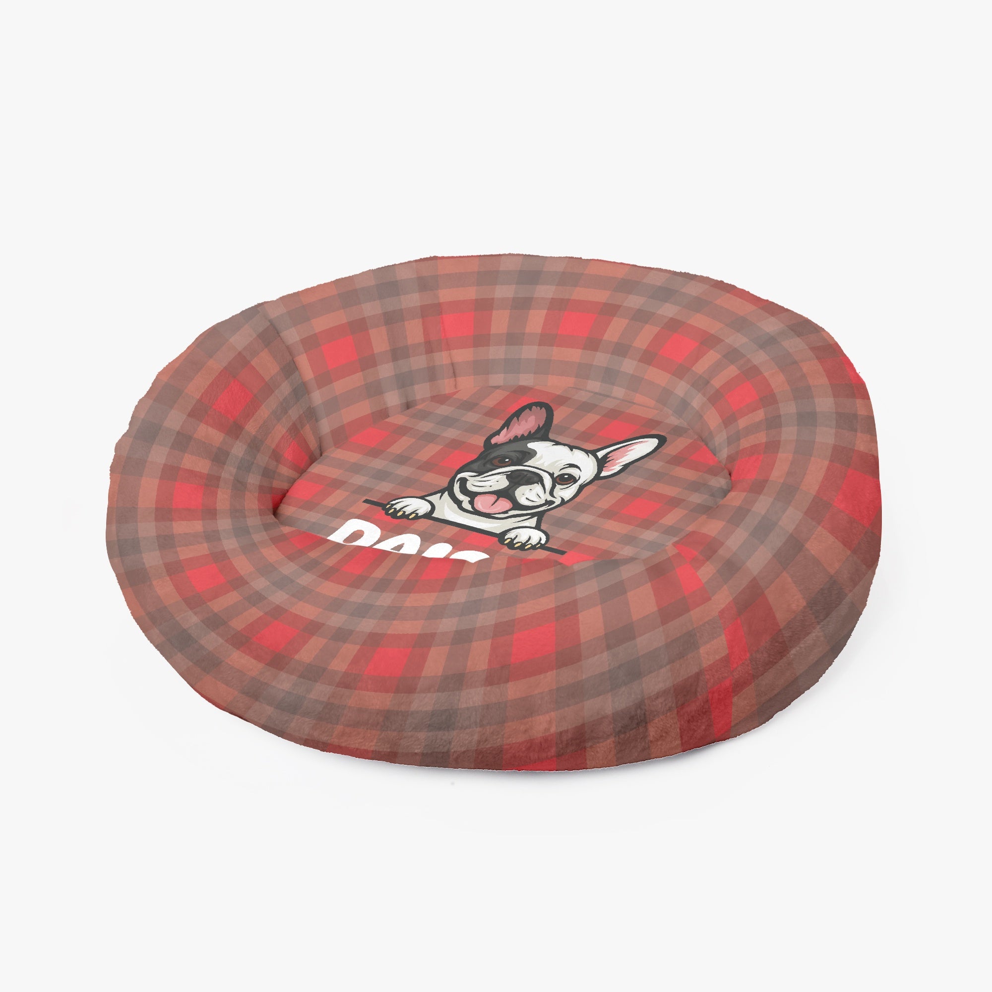 Bed | Personalized Anti-anxiety Donut Bed For French Bulldogs Indoor Use