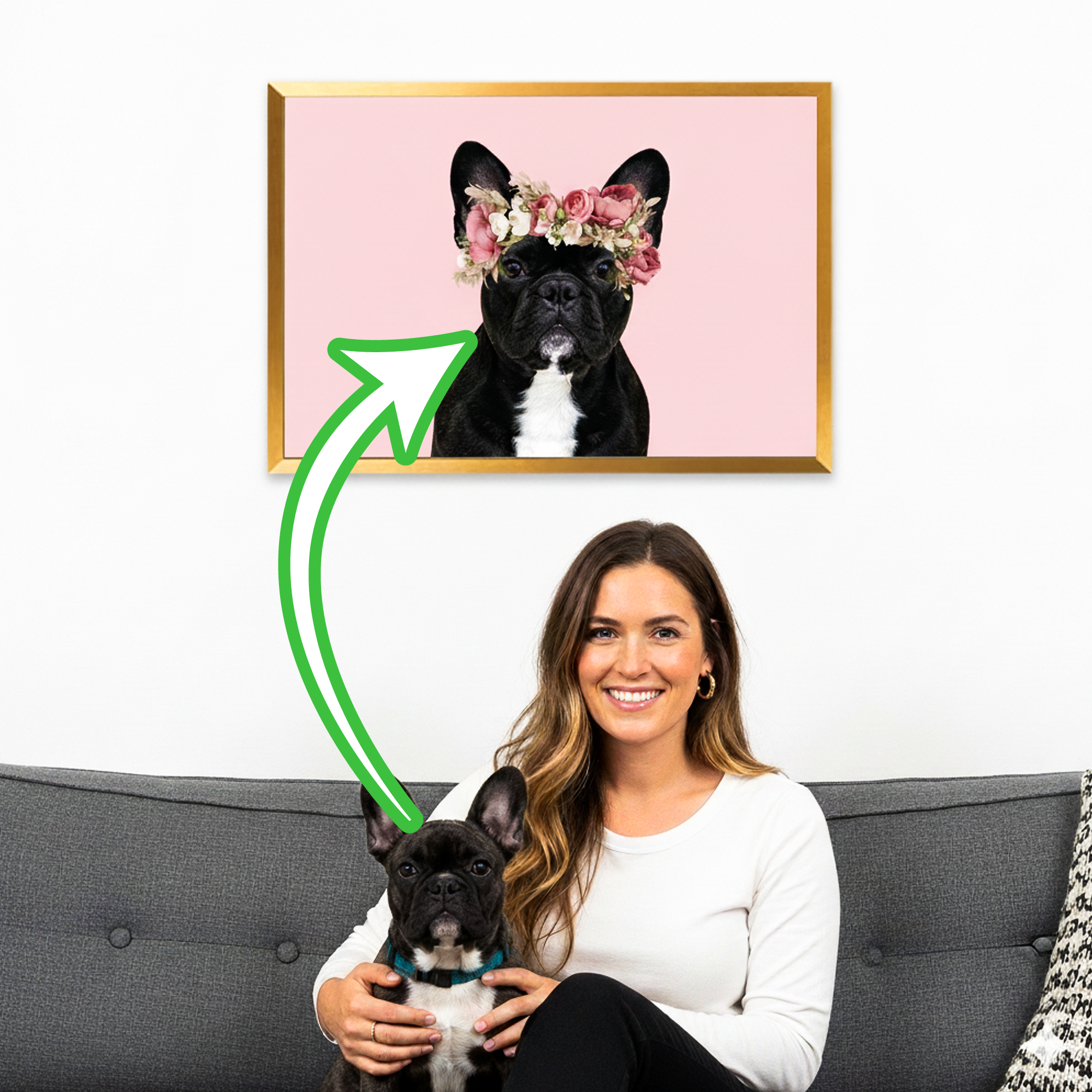 French Bulldog Bobby Personalized Framed Poster • Wall Decoration Durable Dog Item