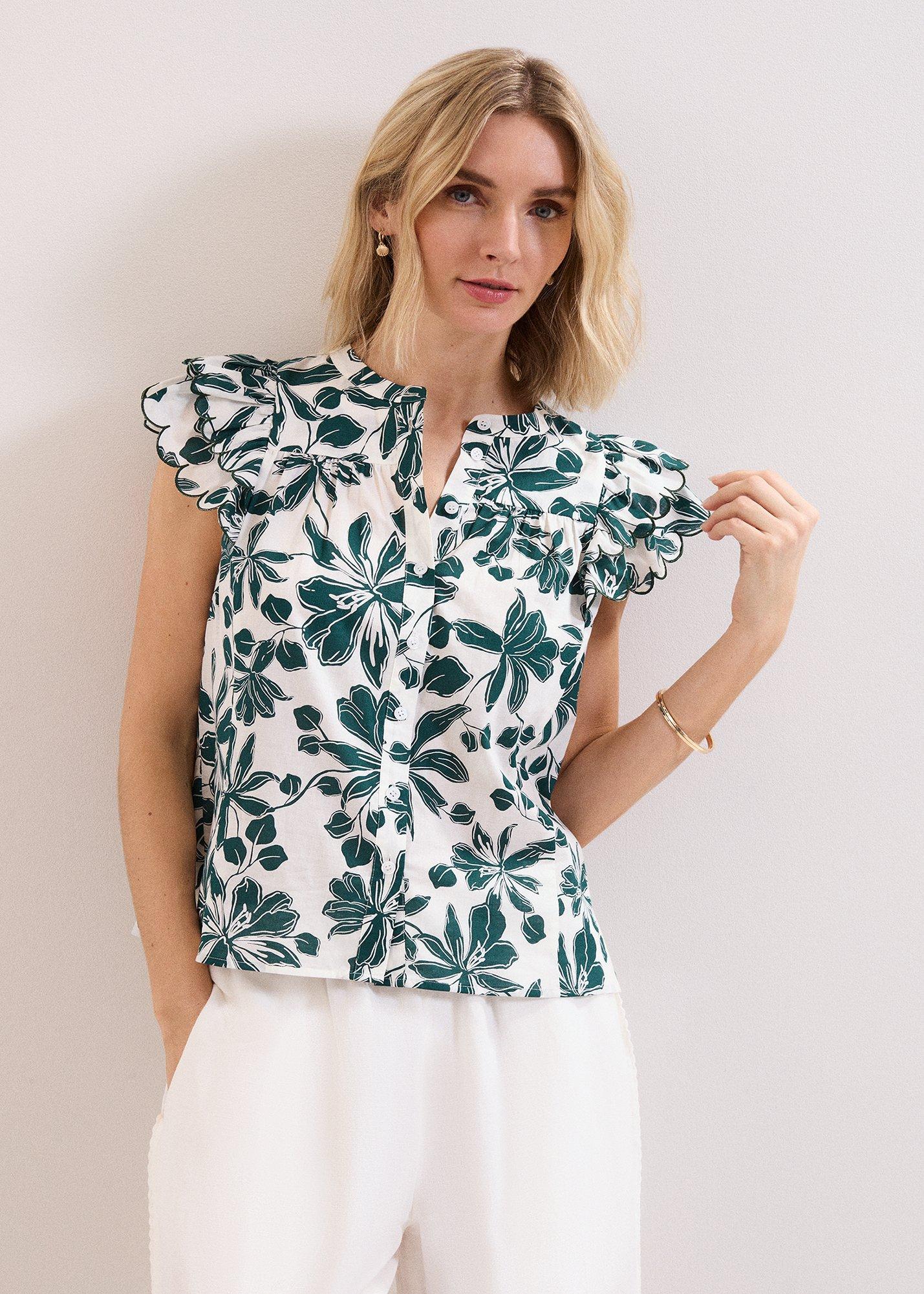 Rena Cotton Floral Blouse