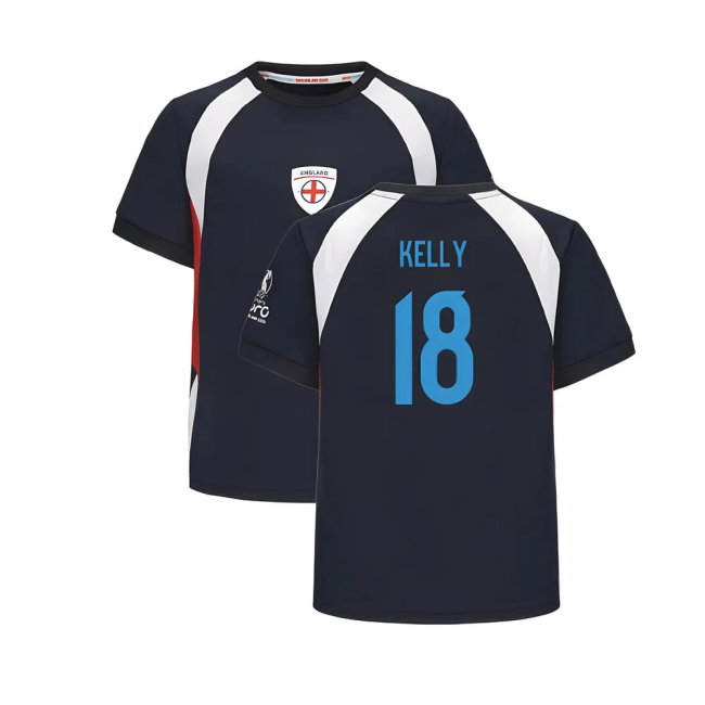 2025 England WEC Poly T-Shirt (Navy) - Kids (KELLY 18)