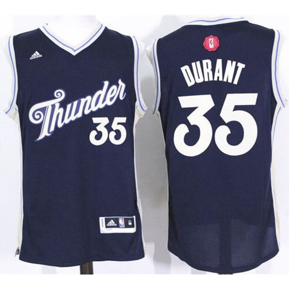 High-Quality Men's OKC Thunder #35 Kevin Blue Basketball Jersey