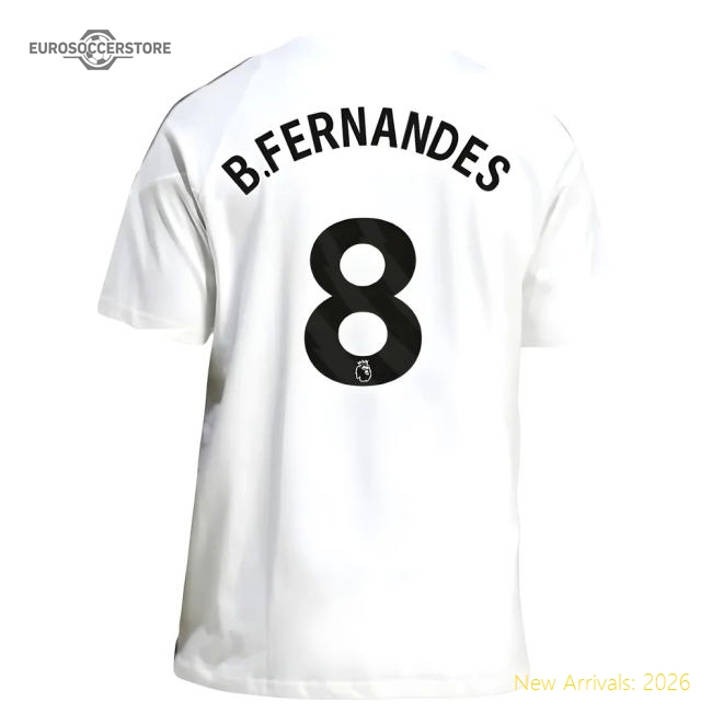Exceptional 2025-2026 Man Utd Training Tee (white) (bfernandes 8)