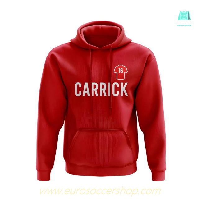 Michael Carrick Man United Number Hoody (Red)