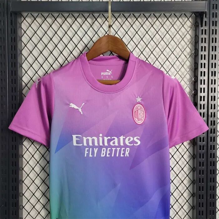 Licensed Official Kids AC Milan 2324 Third Kit ShirtShorts