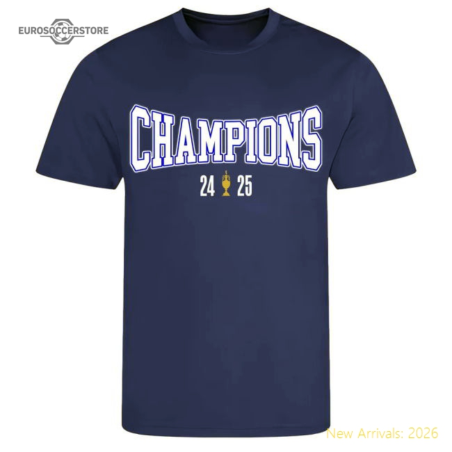 Leeds United 2024-25 Champions T-Shirt (Blue)