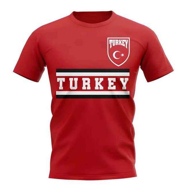 Fan-Favorite Turkey Core Football Country T-Shirt (Red)
