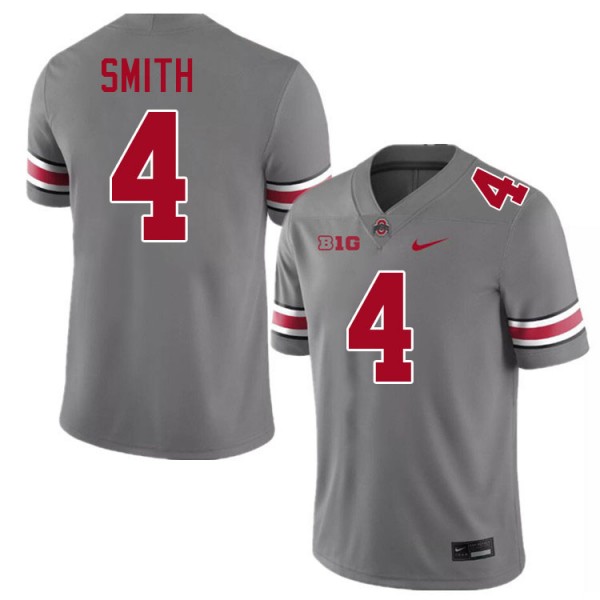 Men Ohio State Buckeyes #4 Jeremiah Smith Authentic Football Jersey