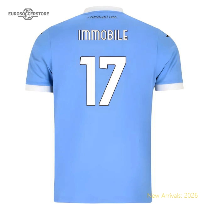 Top-Quality Performance 2025-2026 Lazio Home Shirt (Immobile 17)