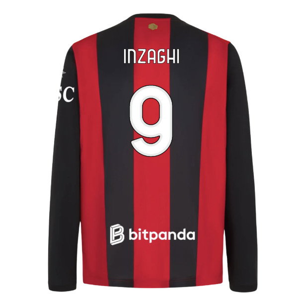 [JGK] 2026-2027 AC Milan Long Sleeve Home Shirt (Inzaghi 9)