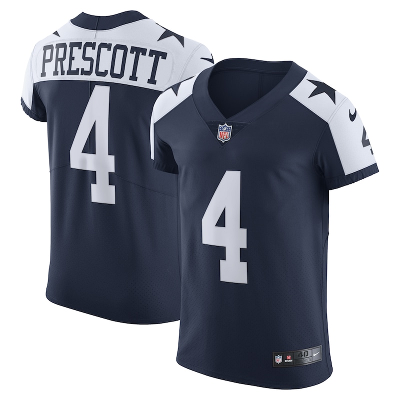 None Dak Prescott DAL Cowboys Vintage Game-Ready Jersey for NFL Fans