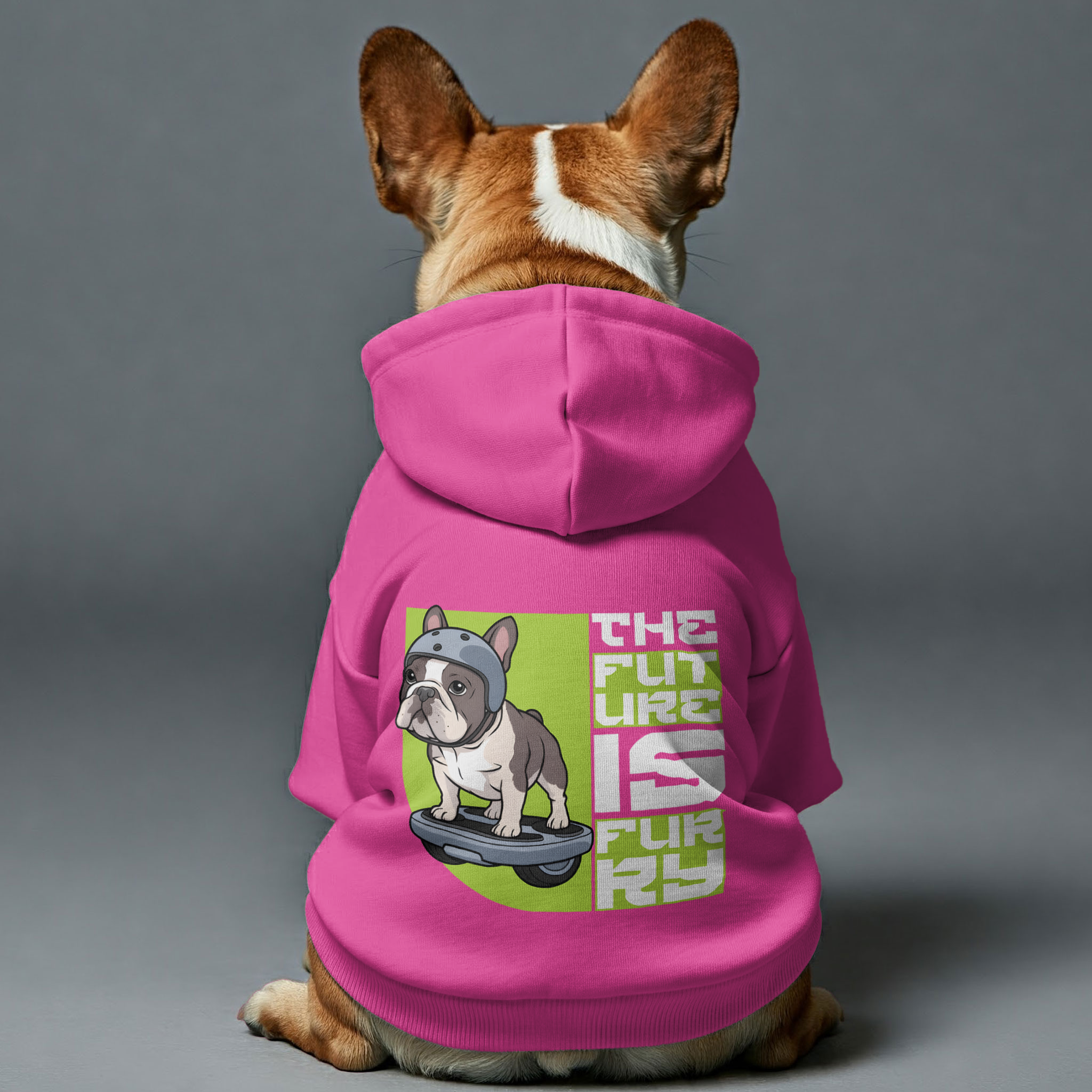 Durable The Future Is Furry - Personalized French Bulldog Hoodies Wit...