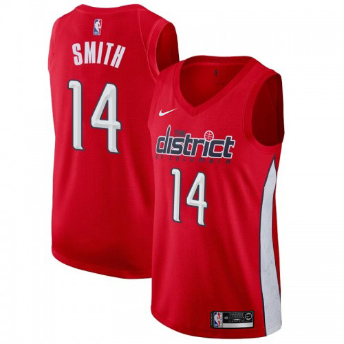Wizards #14 Ish Smith High-Quality 2024 Earned NBA Jersey - Red