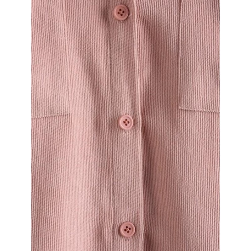 Corduroy Pocket Short Sleeve Shirt VN7377